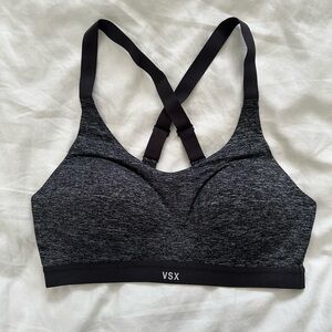 EUC Victoria’s Secret VSX Women's Sports Bra - Grey/Black